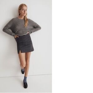 Madewell Women's Wool-Blend Mini Skirt in Plaid - 0
